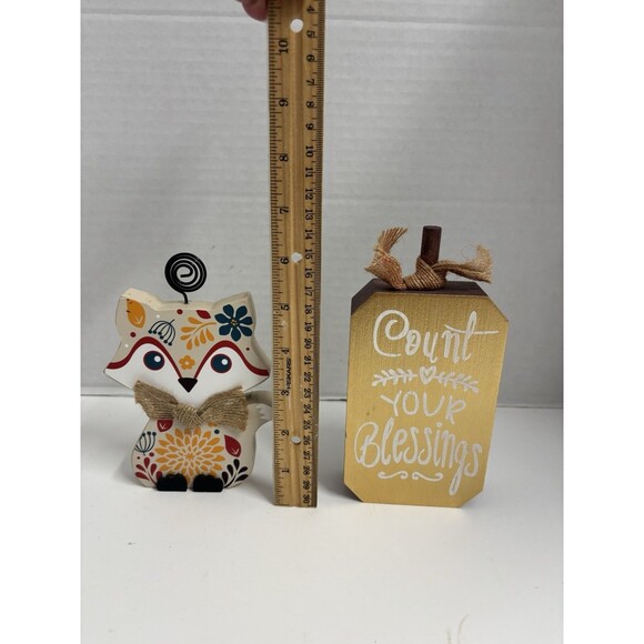 2 Free Standing Fall/harvest Figurines Lot - Picture 4 of 5